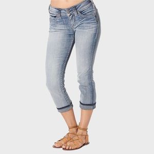 Silver AIKO Capri Jeans Size 28